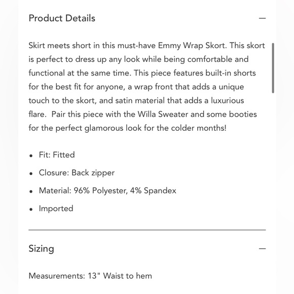 Altar’d State Emmy Wrap Skort - Picture 6 of 8